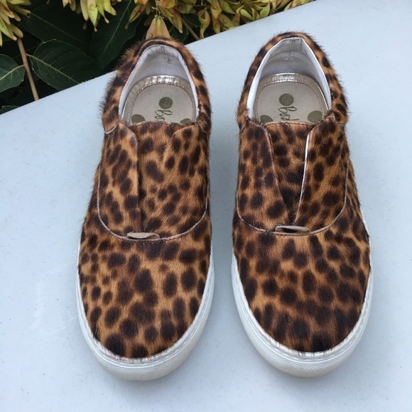 Boden Leopard Print Calf Hair Slip On Sneakers 37 - Picture 2 of 8